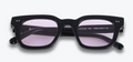 SUNGLASSES, 17 BLACK, PINK LENSES