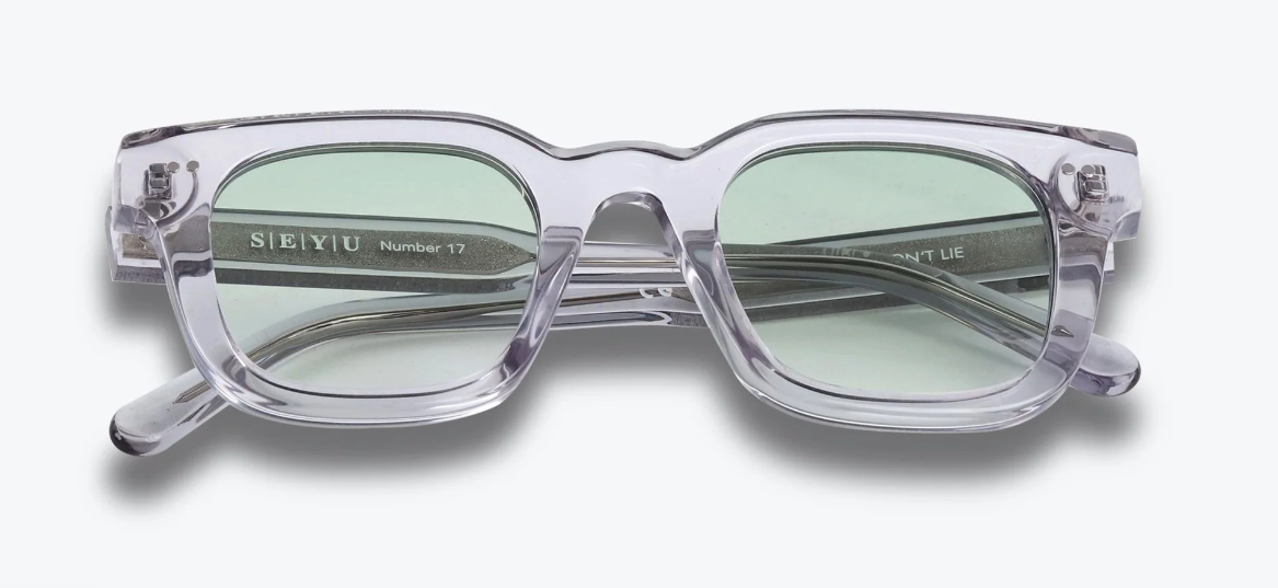 SUNGLASSES, 17 GREY, GREEN LENSES