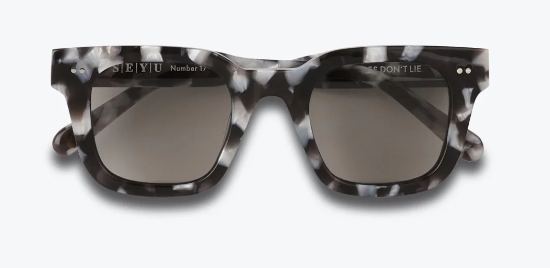 SUNGLASSES, 17 MARBLE BLACK, GREY LINSES